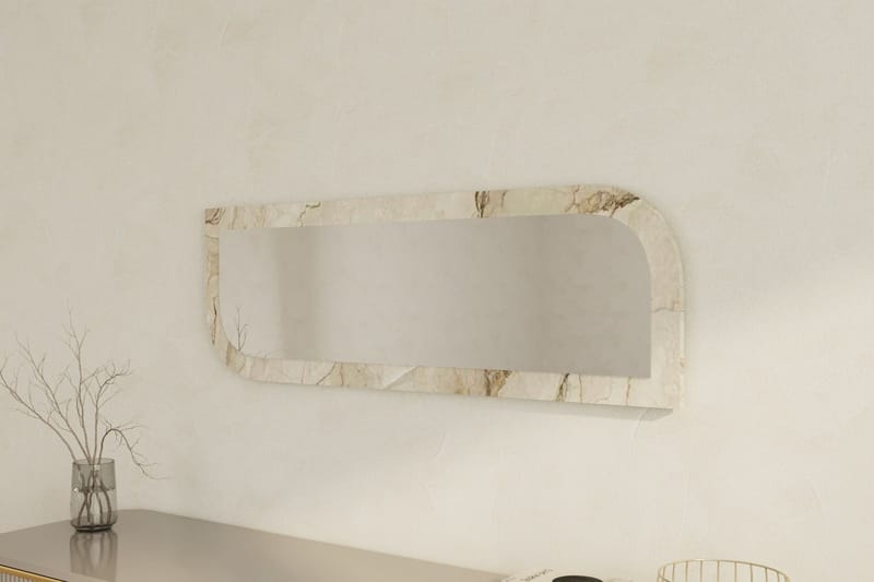 Ayana Vägghängd Spegel 40 cm - Beige - Inredning - Spegel - Hallspegel