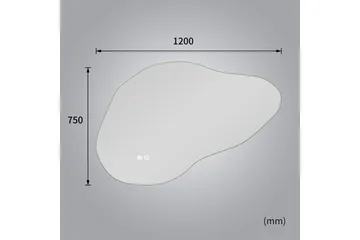 Badrumsspegel 90x60 cm med LED-belysning och anti-fog - Inredning - Spegel - Hallspegel