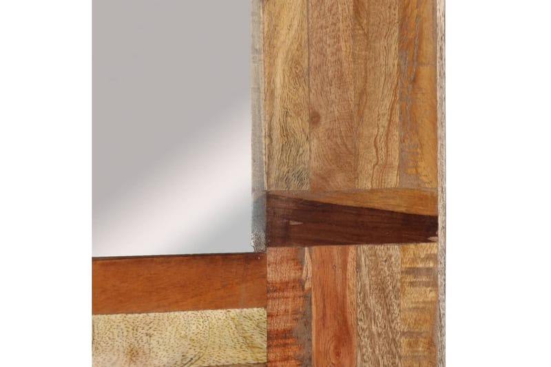 beBasic Väggspegel massivt återvunnet trä 50x50 cm - Brown - Hallspegel - Väggspegel