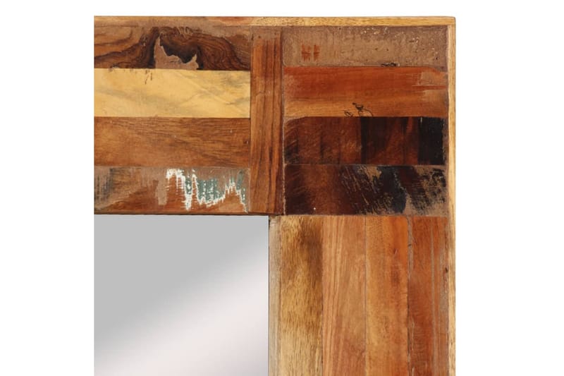 beBasic Väggspegel massivt återvunnet trä 50x80 cm - Flerfärgsdesign - Hallspegel - Väggspegel