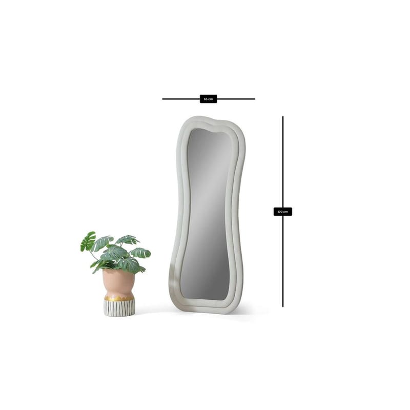 Bordentown Golvspegel 65x170 cm - Krämvit - Inredning - Spegel - Golvspegel