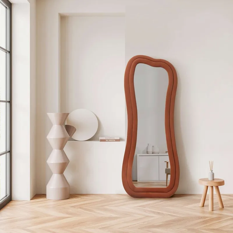 Bordentown Golvspegel 65x170 cm - Röd - Inredning - Spegel - Golvspegel