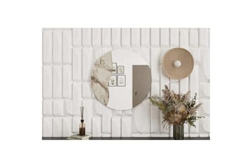Buhem Vägghängd Spegel Rund 60 cm - Beige - Inredning - Spegel - Hallspegel