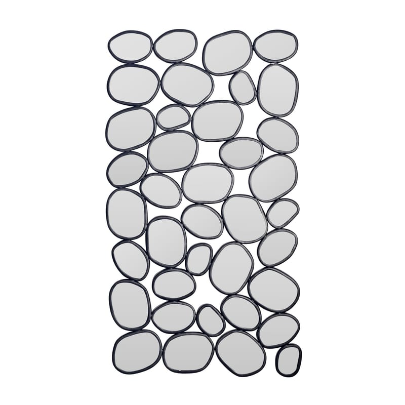 Corano Väggspegel 56x99 cm Organisk Asymmetrisk - Svart och silverfärgad - Inredning - Spegel - Hallspegel