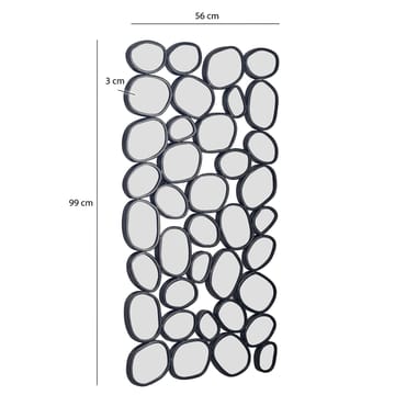 Corano Väggspegel 56x99 cm Organisk Asymmetrisk - Svart och silverfärgad - Inredning - Spegel - Hallspegel