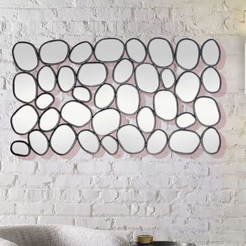 Corano Väggspegel 56x99 cm Organisk Asymmetrisk - Svart och silverfärgad - Inredning - Spegel - Hallspegel