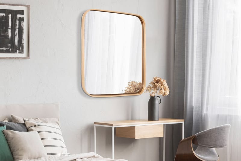 Dartmouth Dekorativ spegel 42x42x4 cm - Ek - Inredning - Spegel - Hallspegel