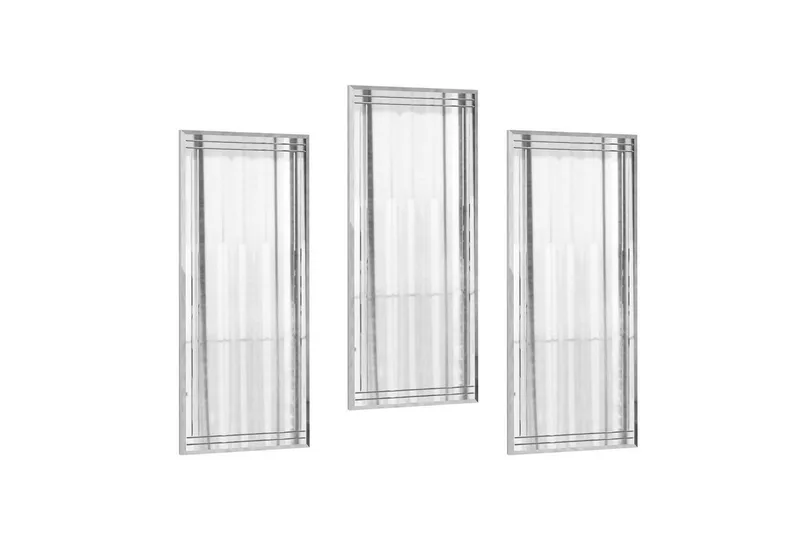 Dekorativt Spegelset (3 Delar) Heba Buhem Transparent, Ivory