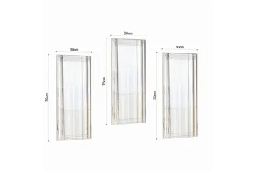 Dekorativt Spegelset (3 Delar) Heba Neom Transparent - Multifärgad - Inredning - Spegel - Hallspegel