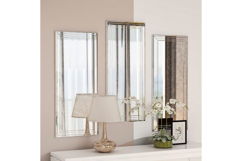 Dekorativt Spegelset (3 Delar) Heba Neom Transparent - Multifärgad - Inredning - Spegel - Hallspegel