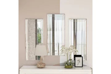 Dekorativt Spegelset (3 Delar) Heba Neom Transparent - Multifärgad - Inredning - Spegel - Hallspegel