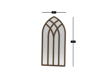 Delvi Golvspegel 90x180 cm - Brun - Inredning - Spegel - Golvspegel