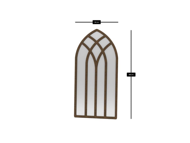 Delvi Golvspegel 90x180 cm - Brun - Inredning - Spegel - Golvspegel
