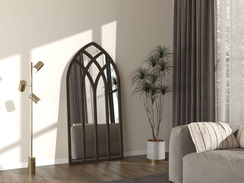 Delvi Golvspegel 90x180 cm - Brun - Inredning - Spegel - Golvspegel