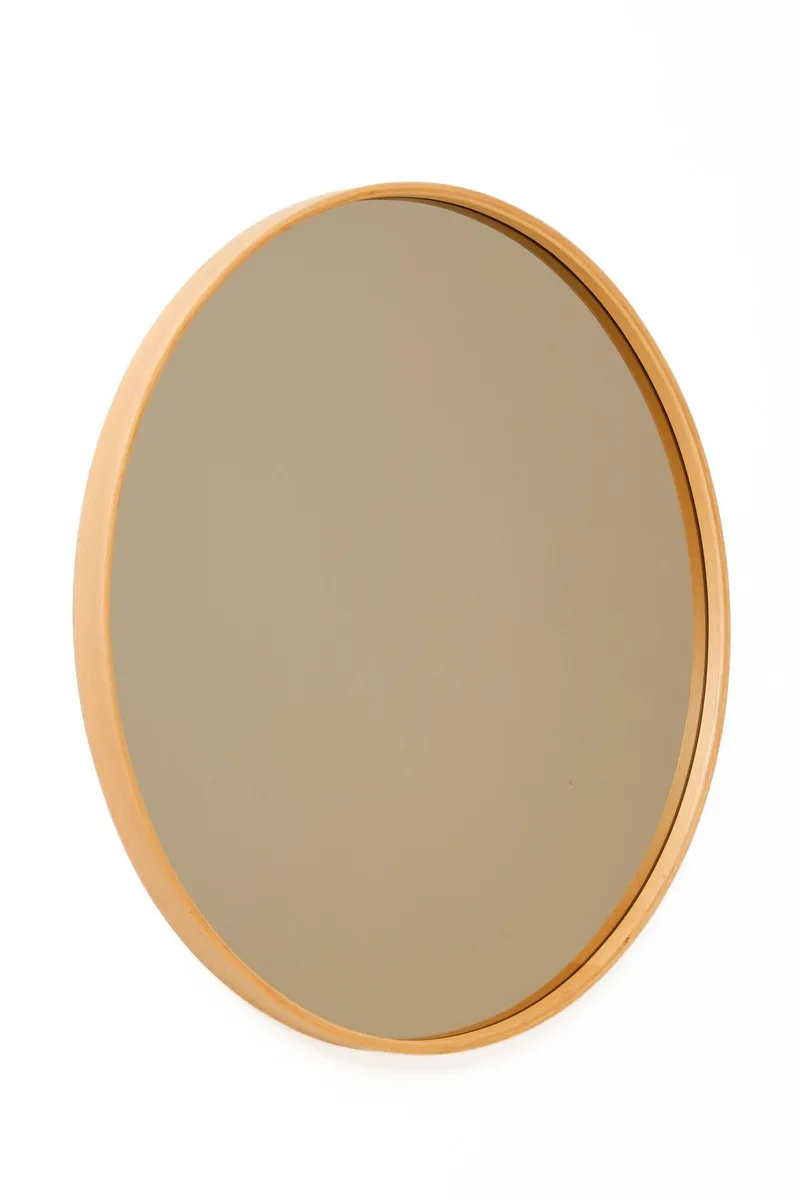 Dravik Dekorativ spegel 60x60x4 cm, Vit ram med ekdetaljer
