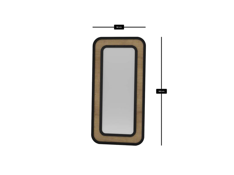 Estevan Golvspegel 90x180 cm - Svart - Inredning - Spegel - Golvspegel