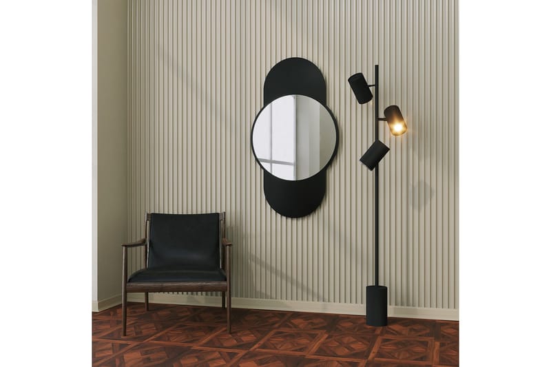 Ewelina Vägghängd Spegel Rund 60 cm - Svart - Inredning - Spegel - Hallspegel