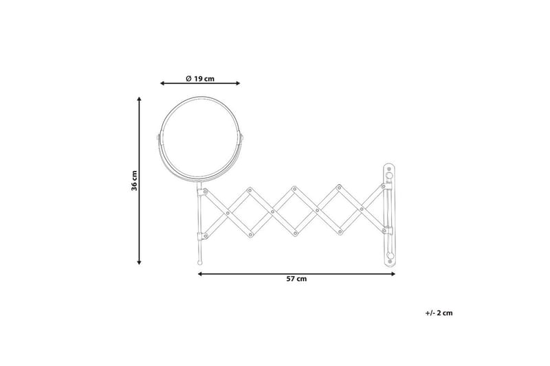 Förlängningsbar väggsminkspegel Yvelines - Inredning - Spegel - Sminkspegel