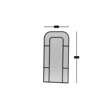 Faylen Golvspegel 90x180 cm - Svart - Inredning - Spegel - Golvspegel