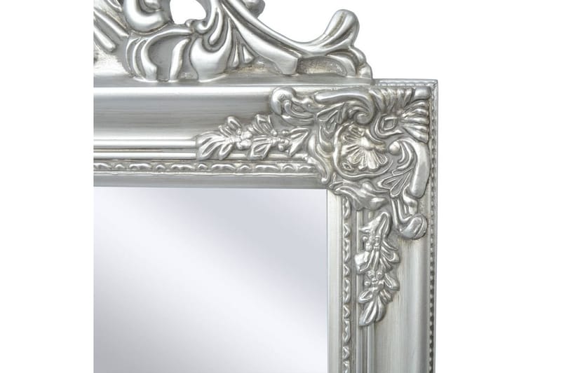 Fristående spegel i barockstil 160x40 cm silver - Silver - Golvspegel - Helkroppsspegel