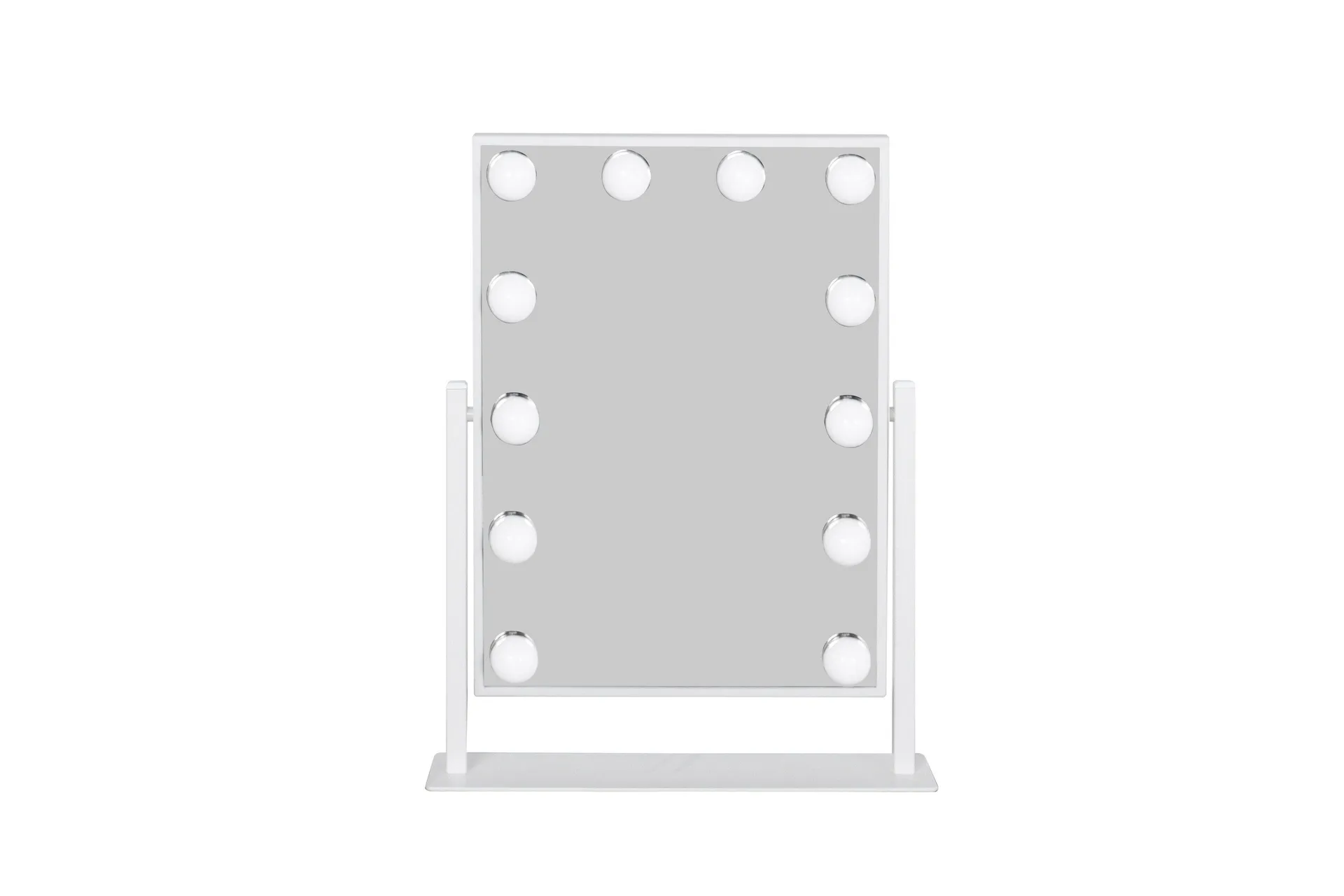 Glow Liten Sminkspegel på fot 36,5 cm med LED Belysning/Lampor Holywood spegel – Vit