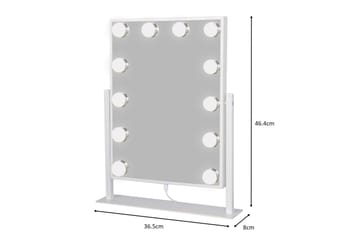 Glow Sminkspegel 36,5 cm med LED Belysning - Vit - Inredning - Spegel - Spegel med belysning