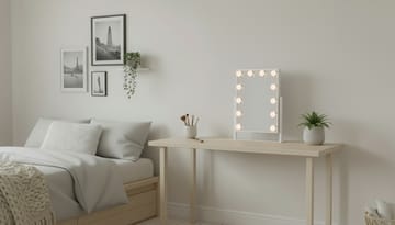 Glow Sminkspegel 36,5 cm med LED Belysning - Vit - Inredning - Spegel - Spegel med belysning