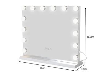 Glow Sminkspegel på fot 50 cm med LED Belysning/Lampor Hollywood spegel - Vit - Inredning - Spegel - Spegel med belysning