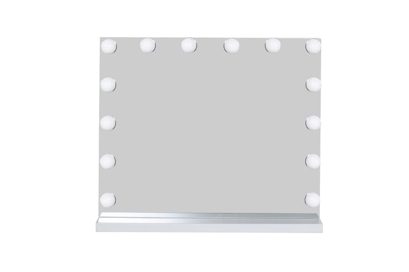 Glow Sminkspegel på fot 50 cm med LED Belysning/Lampor Hollywood spegel, Vit