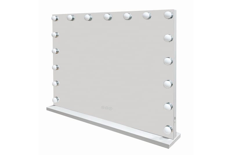 Glow Stor sminkspegel 70 cm med belysning lampor - Hollywood spegel med USB-charging - Vit - Inredning - Spegel - Sminkspegel
