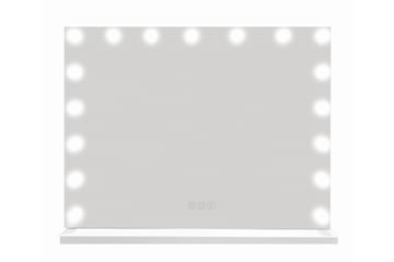 Glow Stor sminkspegel 70 cm med belysning lampor - Hollywood spegel med USB-charging - Vit - Inredning - Spegel - Sminkspegel