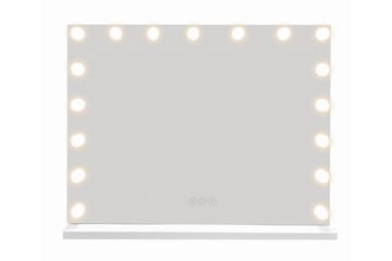 Glow Stor sminkspegel 70 cm med belysning lampor - Hollywood spegel med USB-charging - Vit - Inredning - Spegel - Sminkspegel