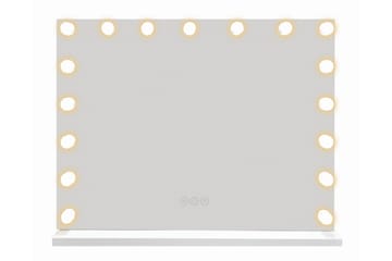 Glow Stor sminkspegel 70 cm med belysning lampor - Hollywood spegel med USB-charging - Vit - Inredning - Spegel - Sminkspegel