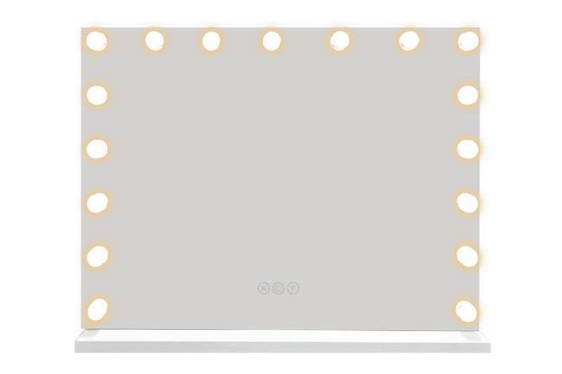 Glow Stor sminkspegel 70 cm med belysning lampor - Hollywood spegel med USB-charging - Vit - Inredning - Spegel - Sminkspegel