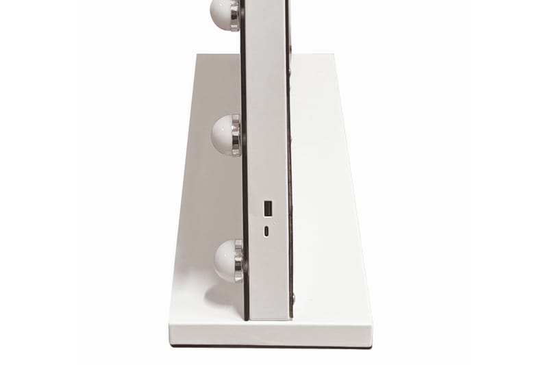 Glow Stor sminkspegel 70 cm med belysning lampor - Hollywood spegel med USB-charging - Vit - Inredning - Spegel - Sminkspegel