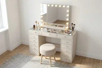 Glow Stor Sminkspegel 80 cm med belysning - Beige - Inredning - Spegel - Spegel med belysning