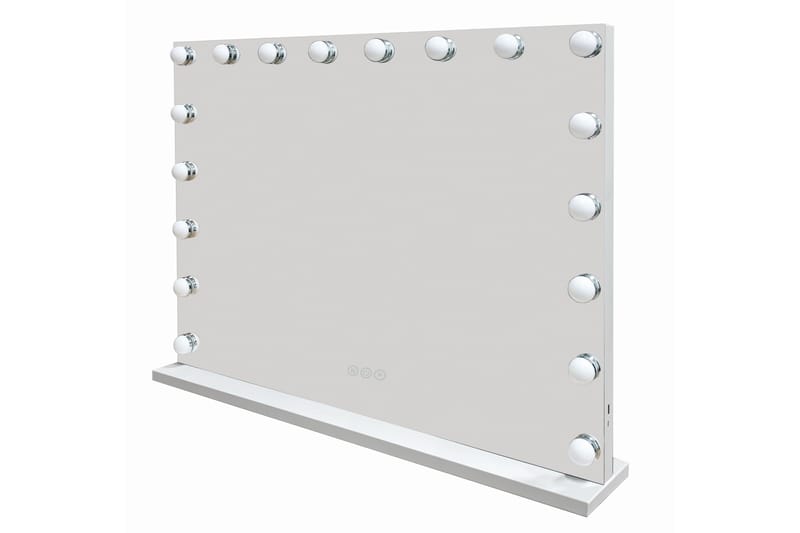 Glow Stor sminkspegel 80 cm med belysning lampor - Hollywood spegel med USB-charging - Vit - Inredning - Spegel - Sminkspegel