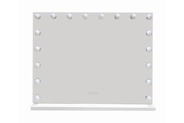 Glow Stor sminkspegel 80 cm med belysning lampor - Hollywood spegel med USB-charging - Vit - Inredning - Spegel - Sminkspegel