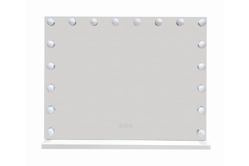 Glow Stor sminkspegel 80 cm med belysning lampor - Hollywood spegel med USB-charging - Vit - Inredning - Spegel - Sminkspegel
