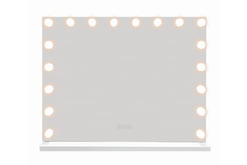 Glow Stor sminkspegel 80 cm med belysning lampor - Hollywood spegel med USB-charging - Vit - Inredning - Spegel - Sminkspegel