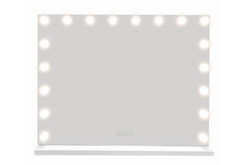 Glow Stor sminkspegel 80 cm med belysning lampor - Hollywood spegel med USB-charging - Vit - Inredning - Spegel - Sminkspegel