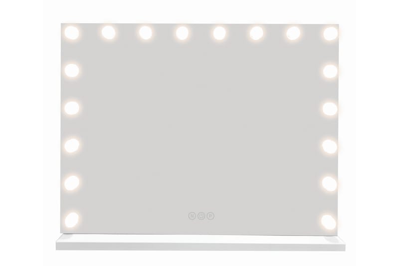 Glow Stor sminkspegel 80 cm med belysning lampor - Hollywood spegel med USB-charging - Vit - Inredning - Spegel - Sminkspegel