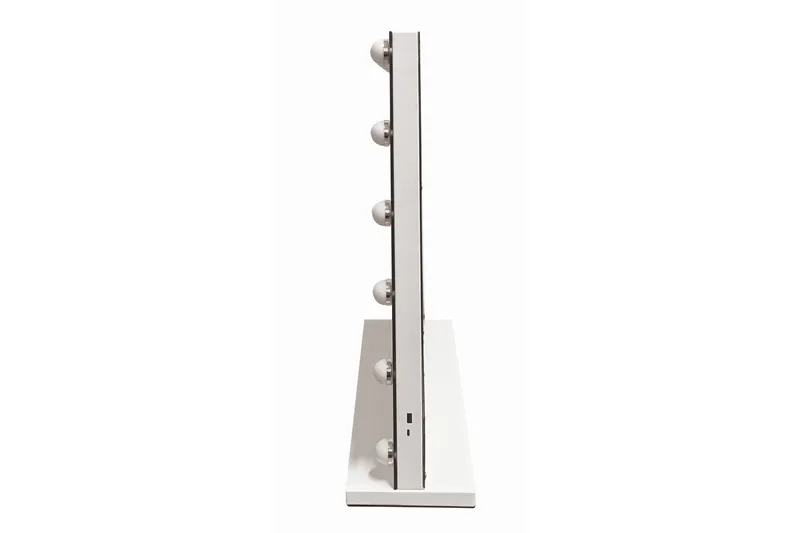 Glow Stor sminkspegel 80 cm med belysning lampor - Hollywood spegel med USB-laddning - Vit - Inredning - Spegel - Spegel med belysning
