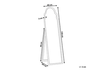 Golvspegel Chatillon Svart - Svart - Inredning - Spegel - Golvspegel