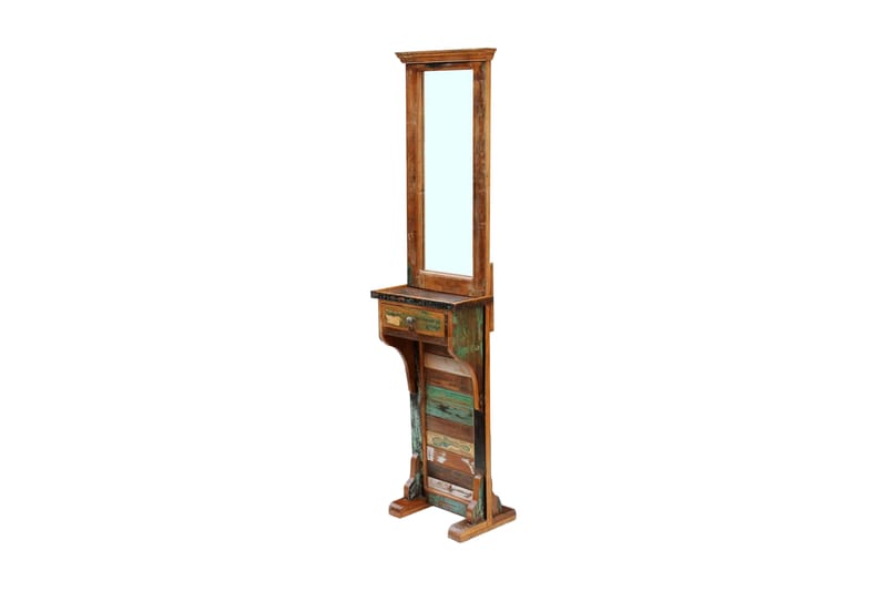Hallspegel massivt återvunnet trä 47x23x180 cm - Flerf�ärgad - Golvspegel - Helkroppsspegel