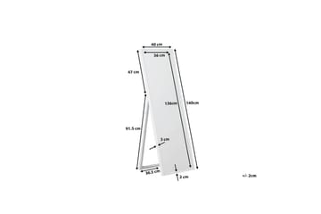 Spegel Torcy 40 cm - Vit - Inredning - Spegel - Golvspegel