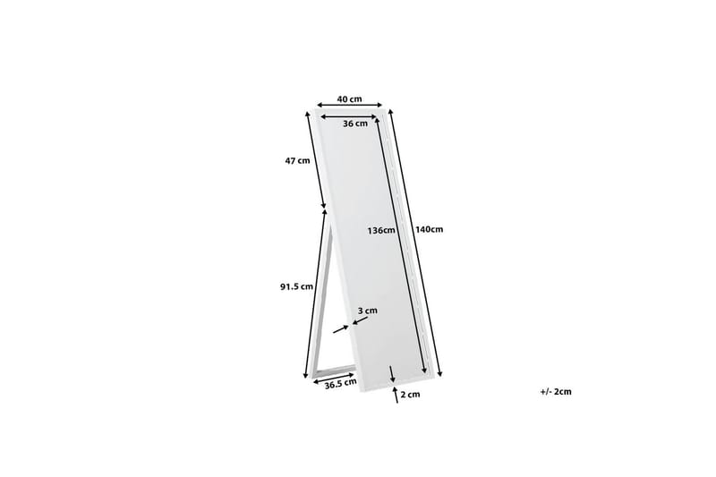 Spegel Torcy 40 cm - Vit - Inredning - Spegel - Golvspegel