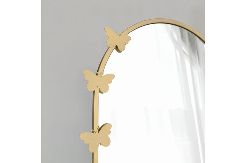 Spegel Pyre Fjärilar Mitten - Guld - Golvspegel - Helkroppsspegel