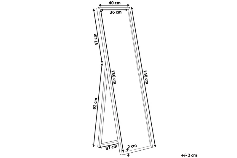 Golvspegel Torcy Silver - Silver - Inredning - Spegel - Golvspegel