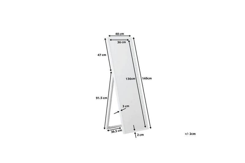 Torcy Spegel 40 cm - Vit - Inredning - Spegel - Golvspegel
